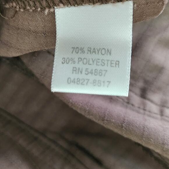 CJ Banks Brown 5 Pocket Cargo/ Capri Adjustable at Ankle Pants Women' Size 4 - Picture 8 of 9